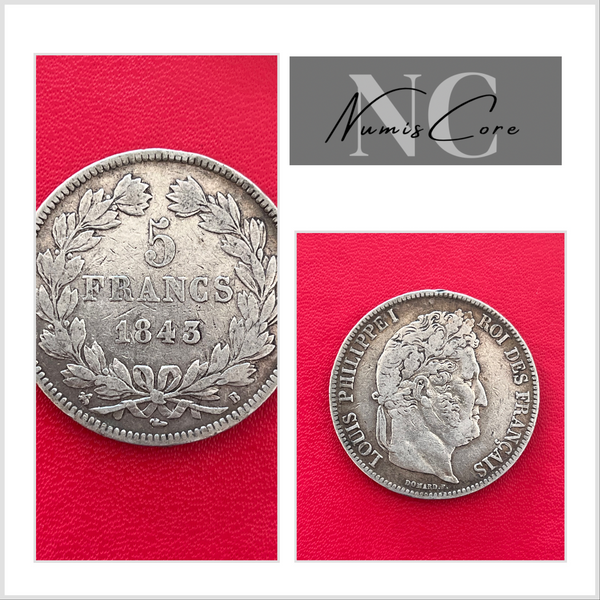 5 Francs - Ecu Louis-Philippe 1 - 1843 B Rouen