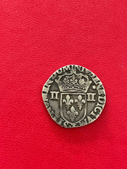 ¼ Ecu Henri III - 1580 T Nantes