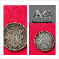 5 Francs Napoleon - 1870 A Paris - Argent , By NumisCore.com